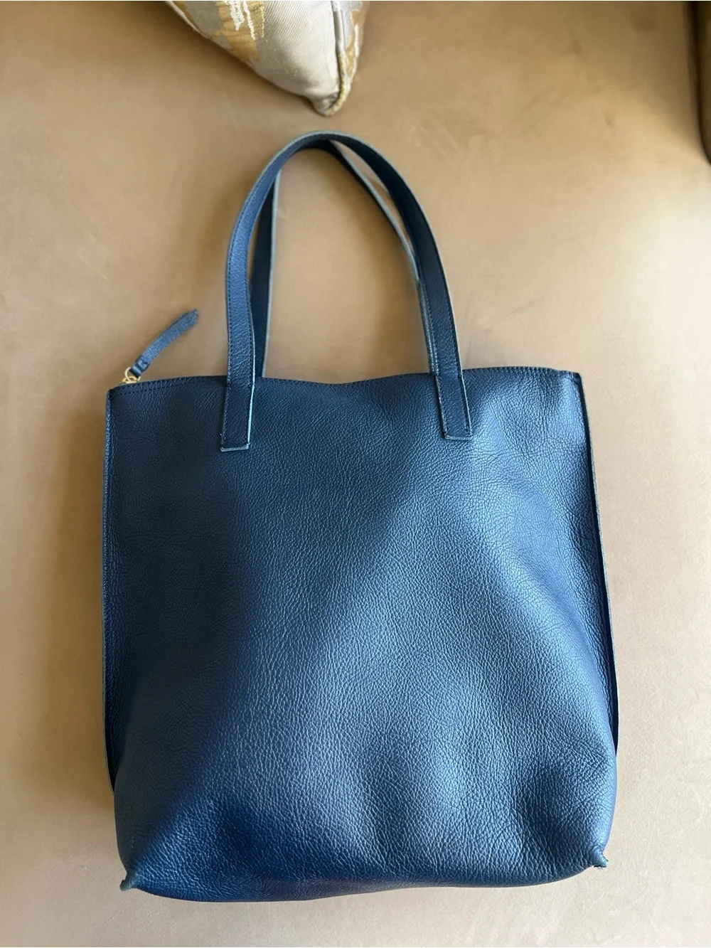 Mark & Graham Everyday Italian Leather Tote - Navy - Medium - Picture 2 of 9
